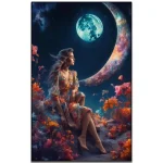کیت نقاشی باالماس طرح شب گل‌دار