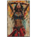 کیت نقاشی باالماس طرح رقصنده‌ی رنگ‌ها