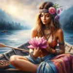کیت نقاشی باالماس طرح نیلوفر