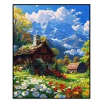 کیت نقاشی الماسی خانه در کوهستان