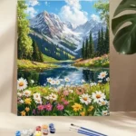 نقاشی با اعداد بزرگسال آینه‌ی طبیعت