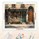 نقاشی با اعداد بزرگسال کتابفروشی خاطره‌ها