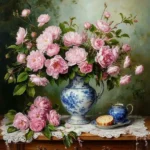 کیت نقاشی الماسی بزرگسال چای و شکوفه